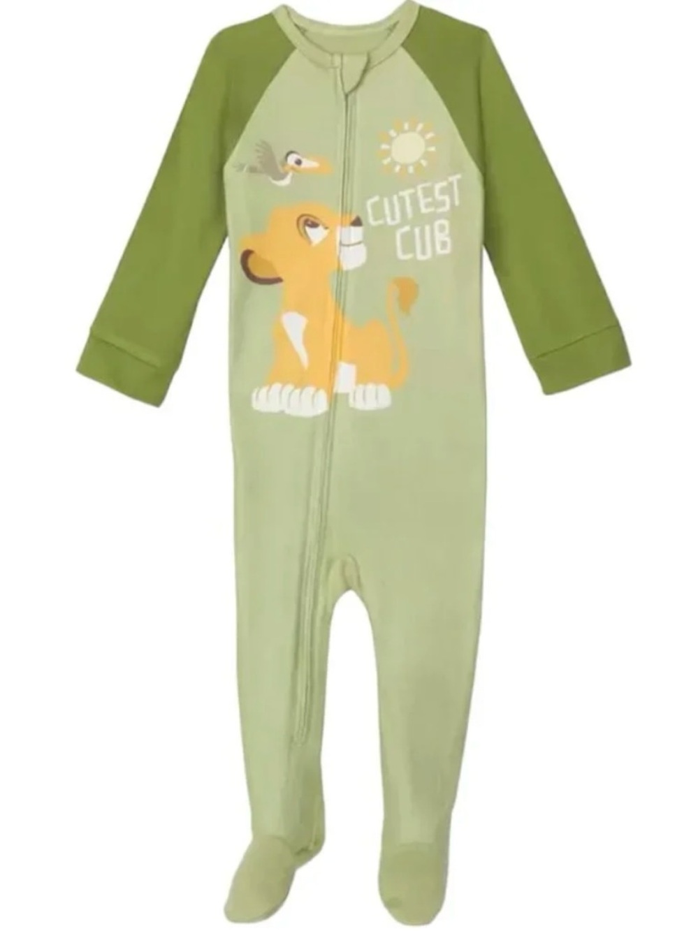 Disney Baby Lion King Cutest Cub Footed One-Piece Zipper Pajama 6 Month Zippy